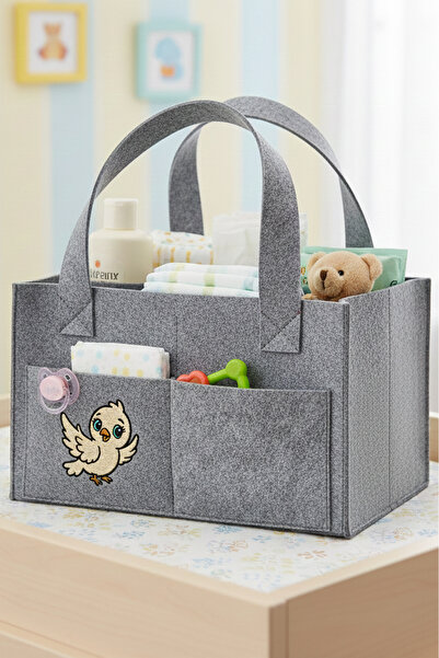 Bestchoice Figürlü Keçe Anne Bebek Bakım Çantası Yenidoğan İçin Organizer Taş...