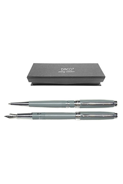 daço SET Pix cu bilă și stilou metalic gri DACO SE268GR