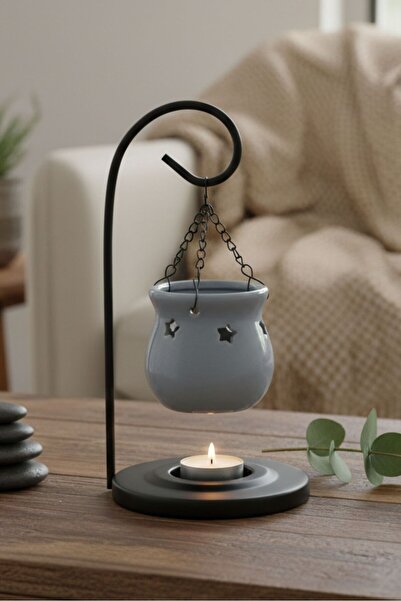 Uretti - Okay 5711 7446 Metal Stantlı Kazan Model Seramik Buhurdanlık - Teali...