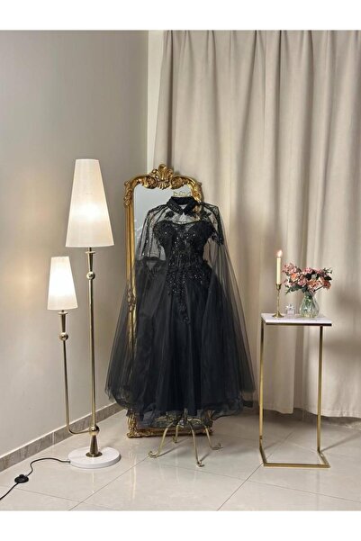 vanus fashion 6353-Midi Evening Dress