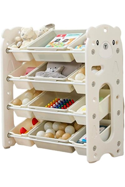 Nichiduta Garden White Bear children's organizer with open shelves on 4 level...