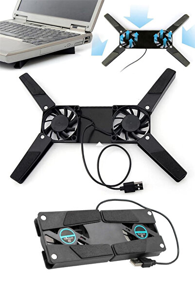 Privo 2 Fanlı Katlanabilir Laptop Soğutucu USB’li Portatif Notebook Soğutma S...
