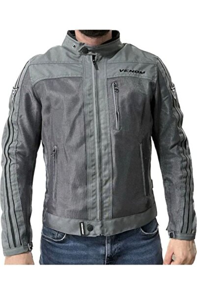 VENOM Compass Racing Motorcu Montu Gri Full Koruma Motor Montu