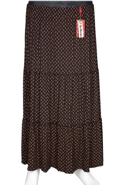 Hermevsim Hesna Women's Nursel Elastic 3-Layer Unlined Black Combed Cotton Sk...