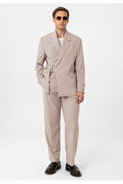 Antioch Stone Belted Relax Fit Men's Blazer Jacket