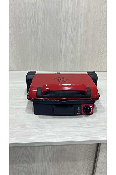 Sinbo صانعة سندويشات محمصة هيسلون باللون الأحمر