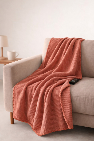 NazeninHome بطانية شتوية، بطانية تلفزيون، بطانية مزدوجة من القطن