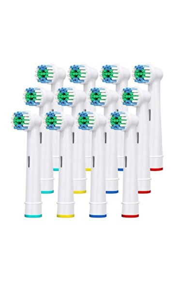 OEM Set de 12 capete de periuță compatibile cu Oral B Braun, multicolore
