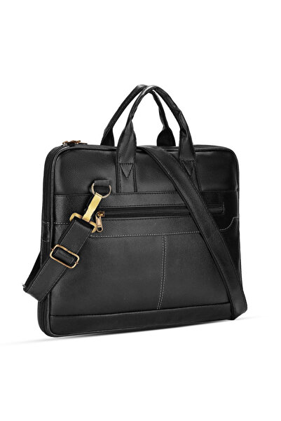 POGAGO Expandable PU Leather Laptop Bag 14 Inch Professional Office Business ...