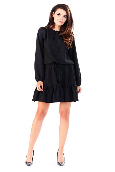 Awama Dress M143 - Black - L/XL