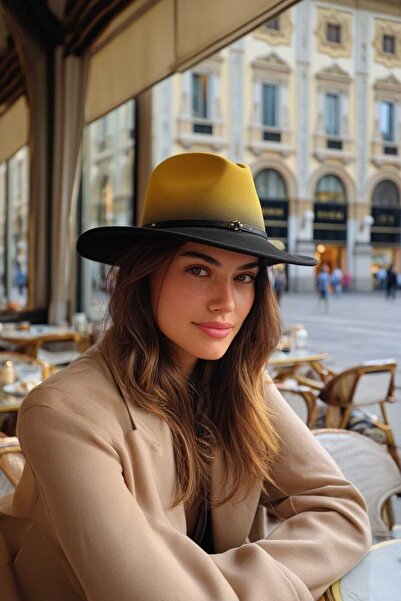 LAGRANZE قبعة فوترو نسائية بلونين