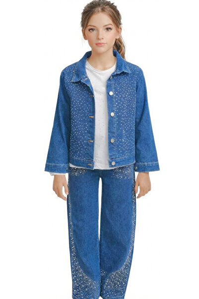 İrem Çocuk Giyim طقم ثلاثي للفتيات يتكون من سترة وبنطلون بتصميم أنيق وجودة عا...