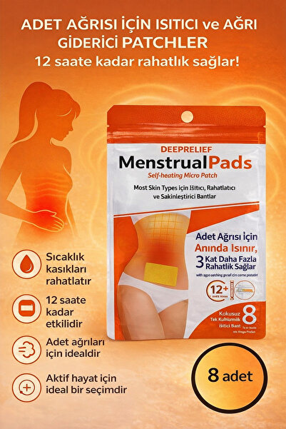 Dihamer Adet Ağrısı İçin Isıtıcı Ve Ağrı Giderici 8 Li patchler