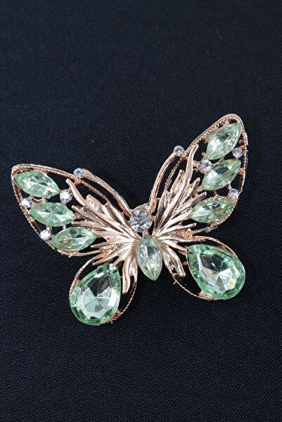 KEEBA Masalın son safhası kelebek broş Kripoz tonlu pırlanta kesim taşlı gold...