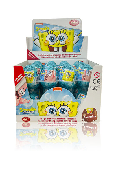 Zaini SpongeBob Süngerbob Çikolatalı Sürpriz Yumurta 24 Adet