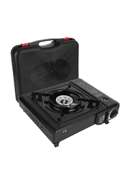 TodayShop Aragaz portabil de camping cu arzător și grătar - Alimentare cu but...