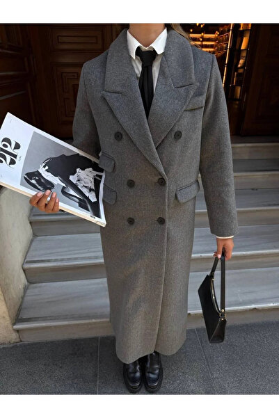 My Blog Γκρι κασκόλ με κέντημα - 407010