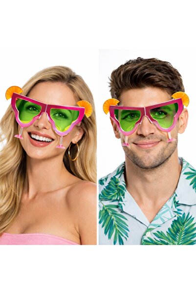 Butik Margarita Glass Shaped Party Glasses Pink 16X8 cm