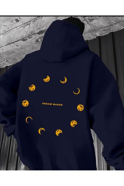 Revasser Hanorac unisex pentru femei/bărbați MOONS, colorat, cu imprimeu pers...