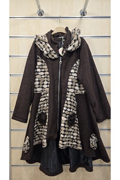 Park Moda Italian Long Wool Felt Coat with Zipper