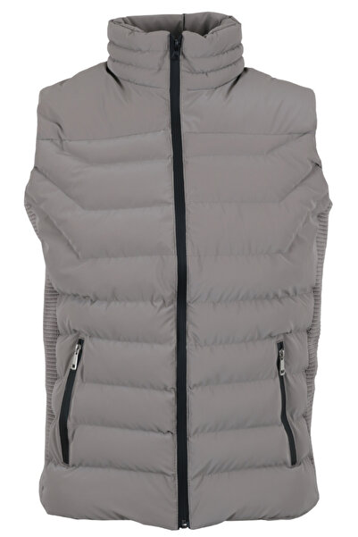 Modarar Men's Slim Fit Beige Color Puffer Vest Rar01371