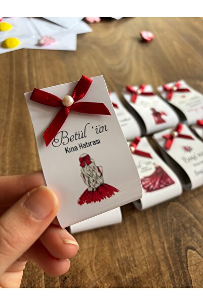 Loyapink Yeni Sezon 20 ADET İsimli Dağıtmalık Hediyelik Kına, Kartlı Kına, Kı...