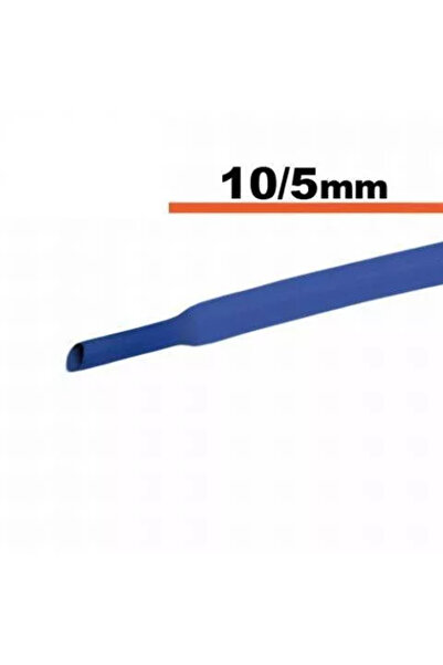 OEM Син термосвиваем шлаух 10мм/ 5мм 0.5м