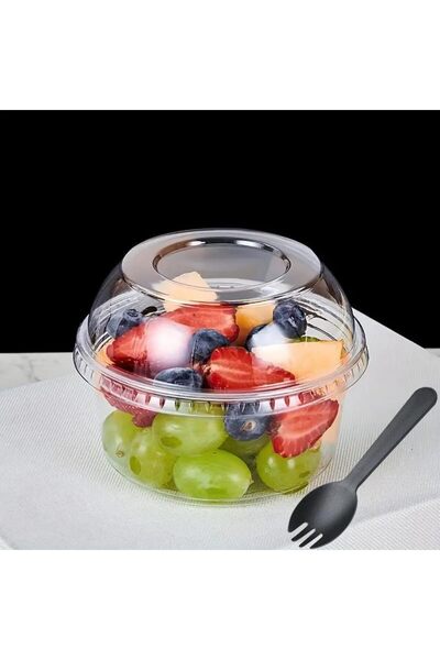 FUFU 25-Pack 12oz Clear Plastic Disposable Dessert Cups