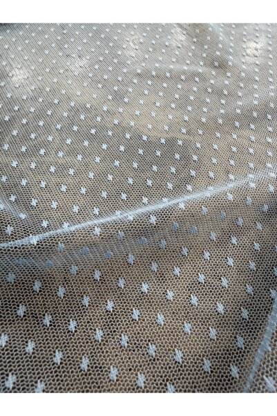METERİAL Light Blue Speckled Dotted Tulle Fabric - 1St Quality Dream Tulle