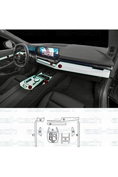 ael-tech Bmw 5 Series Compatible Piano Black Tpu Protector Set of 9