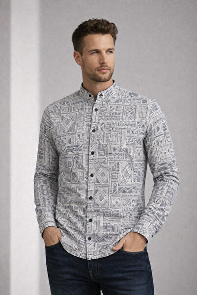 COLVIS MAN Cămașă pentru bărbați, slim fit, cu guler clasic, cu închidere cu ...