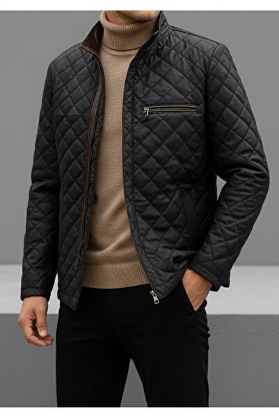 SAVARA Black Custom Made High Quality Genuine Leather Quilted Diamond Pattern...