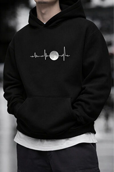 Pink Sky Unisex Printed Hooded Sweatshirt |   Oversized , Cotton, Daily Comfo...