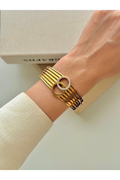 YOUES JEWELRY ÇELİK TAŞLI KELEPÇE