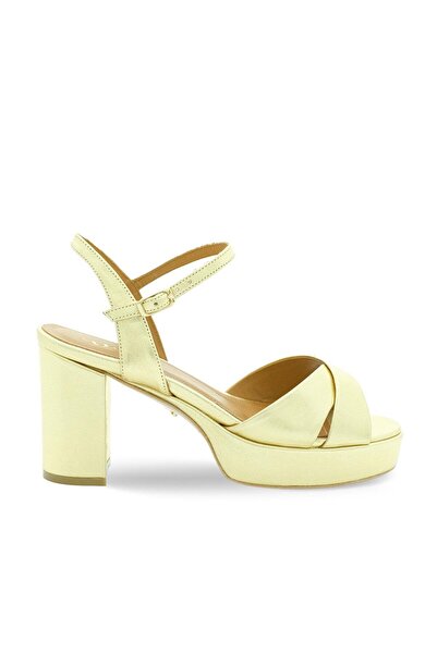 Vario Genuine Leather Platform Shoes 260 Gold(Gold)