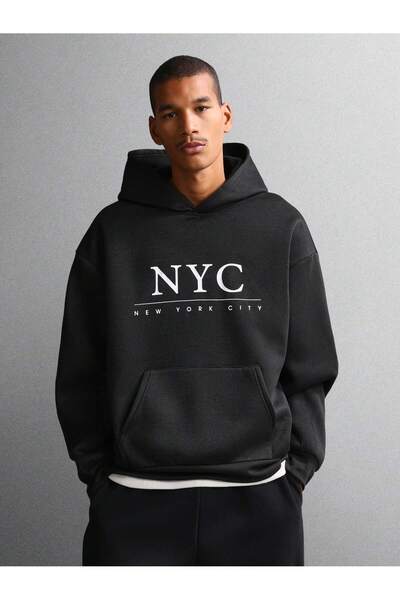 ELAN WEAR Φούτερ NYC με τύπωμα από ύφασμα ποιότητας 3-κλωνο oversized κοπής