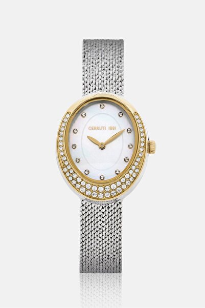 Cerruti 1881 ساعة نسائية CIWLG0012503 من الفولاذ المقاوم للصدأ، تناظرية، 32 م...