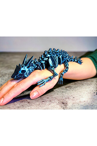 MİWİ 3D Hareketli İskelet Ejderha Figürü | Oynar Eklemli Dekoratif Oyuncak | ...