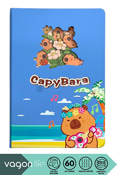 Vagonlife New Collection Capybara 3D Layer Illustration Art Design Dotted Not...