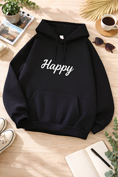 Pink Sky Unisex Printed Hooded Sweatshirt |   Oversized , Cotton, Daily Comfo...