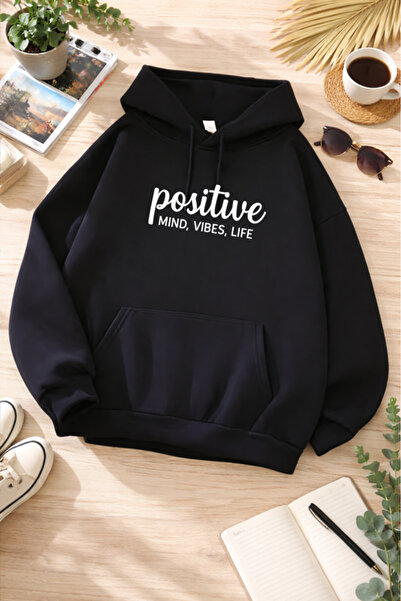 Pink Sky Unisex Printed Hooded Sweatshirt |   Oversized , Cotton, Daily Comfo...