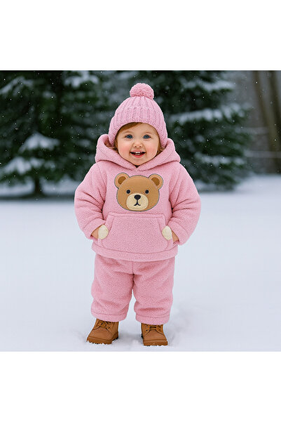 Bebelul Welsoft fluffy sweatshirt and pants set - Pink