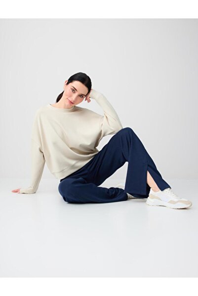 Jimmy Key Сині штани з високою талією, широкими штанинами та кишенями, з в'яз...