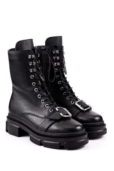 GARKONY Black genuine leather boots Dia