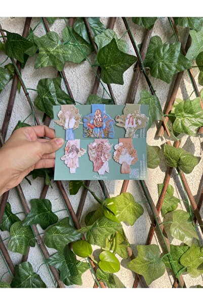 tinystoriestr Magnetic Bookmarks - Women & Flower Themed 6 Pieces