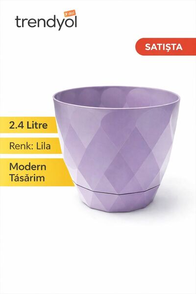 MF Botanik Yakamoz Saksı Lila Renk 2,4 Litre