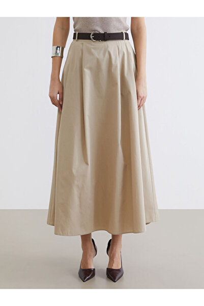 LC Waikiki Fusta plisată cu centură în talie