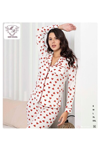 OEM 100% cotton pajama set with heart pattern