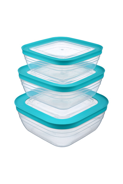 Cosiness Pratical 3-Piece Leakproof Storage Container 1.1 Lt+1.6 Lt+2.4 Lt