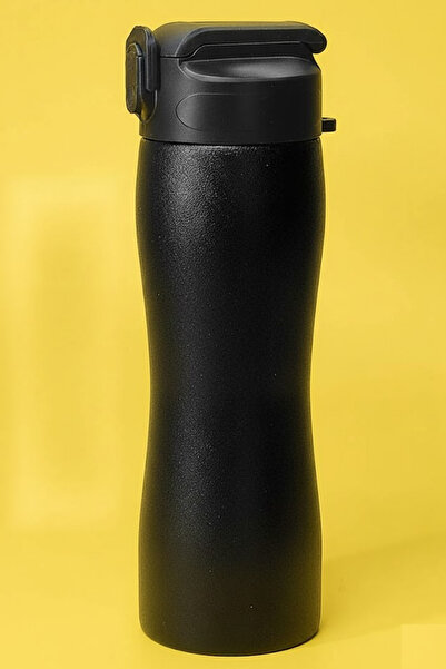 VENETTO Steel Flask with Straw 750 ml Black